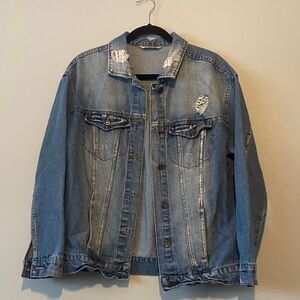 Highway Jeans Women's Distressed Denim Jacket - Blue